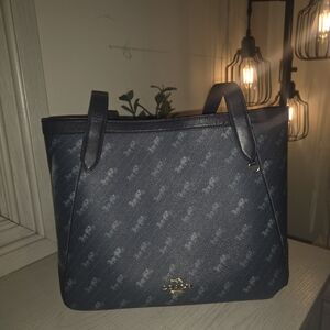 Coach Dark Blue Signature Tote